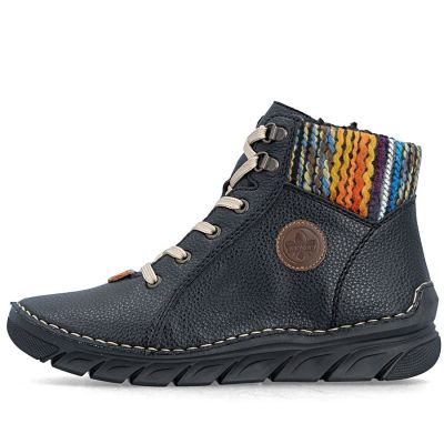 3. Rieker 55040-00 bequeme schwarze Damen-Ankle-Boots