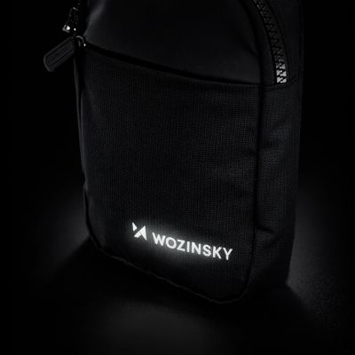 7. Wozinsky WMS-W1 Mini-Schultertasche, wasserdicht, zwei Fächer, für Unisex-Handys – Schwarz