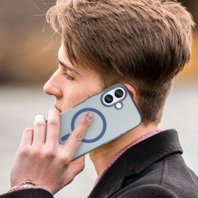 5. Magnetische Schleifhülle für iPhone 17, kompatibel mit MagSafe – Mattblau