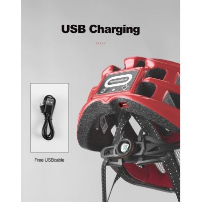 5. Rockbros MTB-Fahrradhelm, hellblau, Größe 57-62 cm