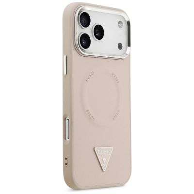 4. Guess MagSafe Hülle mit Dreieckslogo für iPhone 17 Pro Max – Pink