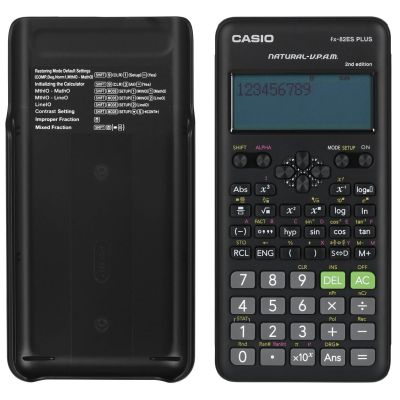 3. CASIO FX-82ESPLUS-2 Wissenschaftlicher Taschenrechner, 252 Funktionen, 77 x 162 mm, schwarze Box