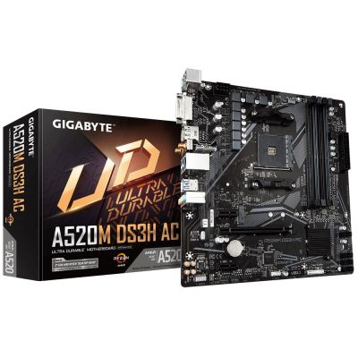 6. Gigabyte A520M DS3H AC Motherboard (A520. AM4.mATX.DDR4)