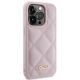 4. Guess Quilted Metal Logo Hülle für iPhone 15 Pro – Rosa