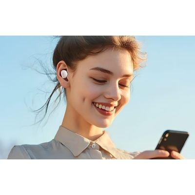4. Vention Donut-förmige kabellose In-Ear-Kopfhörer mit Bluetooth 5.3, IPX4, Weiß