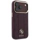 4. Guess Stripe Peony 4G Logo MagSafe Hülle für iPhone 18 Pro Max / 17 Pro Max - Burgunderrot