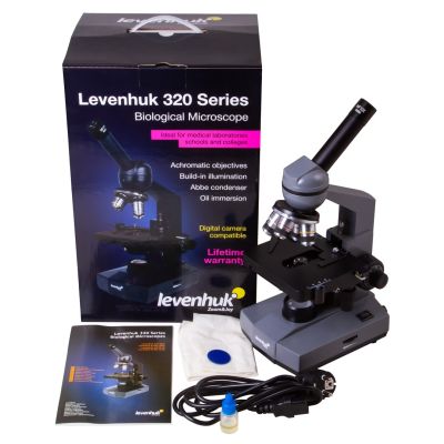 16. Levenhuk 320 BASE Monokulares Biologisches Mikroskop