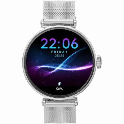 5. Smartwatch Gravity Silber Weiß 2 Armbänder GT26-8
