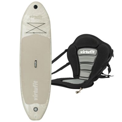 2. VIRTUFIT SUP BOARD CRUISER 305 - SANDBEIGE - MIT KAJAKSITZ, ZUBEHÖR UND STRETCHER-TASCHE