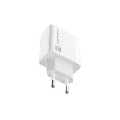 6. NATEC RIBERA USB-A + USB-C 20W POWER DELIVERY WEISSES LADEGERÄT NUC-2061