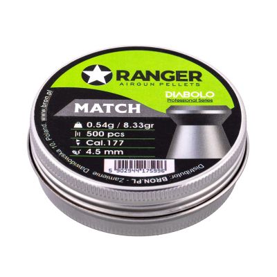 3. 4,5 mm RANGER Diabolo Professional Match Flachkugeln 500 Stück 0,54 g