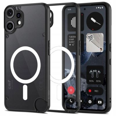 Tech-Protect MagMat MagSafe Hülle für Nothing CMF Phone 2 Pro - Schwarz und Transparent