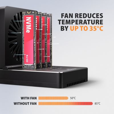 14. Axagon ADSA-M2C44 USB 4 Typ-C Festplatten-Dockingstation Schwarz