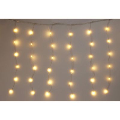 29. Weihnachtsbaumbeleuchtung, Lichtvorhang für den Außenbereich/Innenbereich, 144 LEDs, 120 x 120 cm, mit Fernbedienung, warmweiß