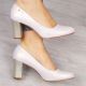 4. Sergio Leone W SK193B Pumps mit beigefarbenem Perlenabsatz 