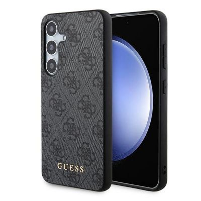 Guess 4G Metal Gold Logo Hülle für Samsung Galaxy A35 – Schwarz