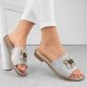 14. S.Barski W OLI262B silberne Zirkonium-Flip-Flops