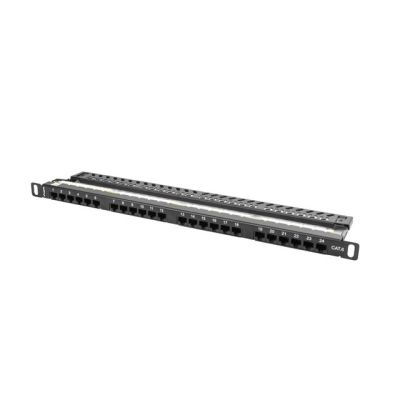 4. Patchpanel Lanberg PPU6-0024-B (0,5U; Kat. 6; 24xRJ-45)