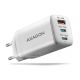 11. Axagon ACU-DPQ65W Universelles Ladegerät für Mobilgeräte, Weiß, AC-Schnellladefunktion, intern