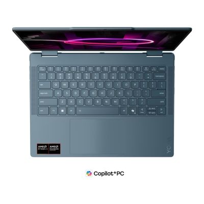 3. Lenovo Yoga 7 Gen 11 14AGP11 Ryzen AI 5 435 14" WUXGA Touch OLED 400 Nits 60Hz Glänzend 16 GB LPDDR5X-8000 SSD512 Radeon 840M Grafik 5,0 MP + IR 70 Wh Win11 Tidal Teal