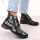 29. Damen-Lackstiefeletten in grüner Kroko-Optik Rieker 71205-90