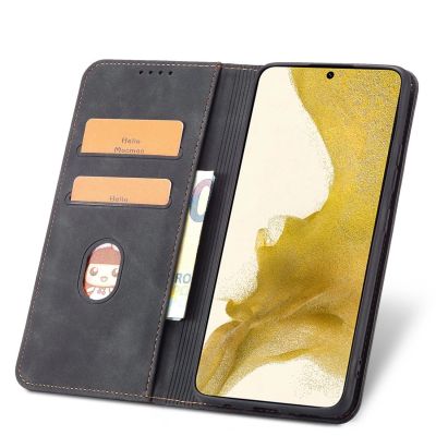 12. Magnet Fancy Case für Samsung Galaxy S23+ Flip Cover Wallet Stand schwarz