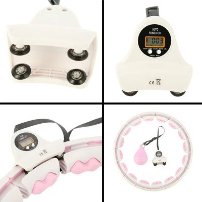 13. HMS HHW06 Hula Hoop mit Nieten, Gewicht und Zähler, rosa