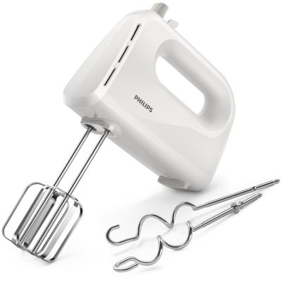 10. Handmixer Philips HR3705/00 (300 W; weiß)