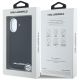 8. Karl Lagerfeld Saffiano Vollständig umwickelte längliche Metalllogo-MagSafe-iPhone 16-Hülle - Schwarz