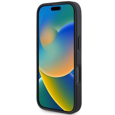 5. Mercedes MagSafe-Hülle aus strukturiertem und glattem Leder für iPhone 16 Pro Max – Rot