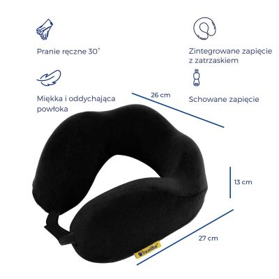 3. TRAVEL BLUE MEMORY-FOAM-REISEKISSEN TRANQUILITY, SCHWARZ