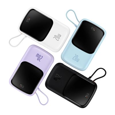 8. Powerbank 10000 mAh 20 W Baseus Qpow Pro Overseas Edition + USB C 3A Kabel – Schwarz