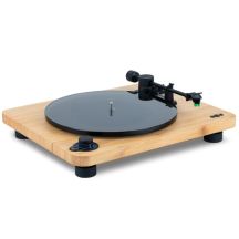 The House Of Marley EM-JT010-SB Plattenspieler mit drehbarem Plattenteller, Riemenantrieb, Schwarz, Holz
