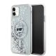 Karl Lagerfeld Liquid Glitter Choupette Head MagSafe Hülle für iPhone 11 / Xr – Transparent