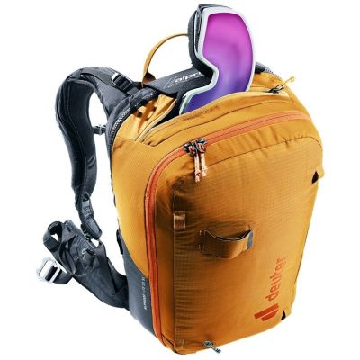 2. Deuter Alproof Lite 20 SL Rucksack – Zimt/Schwarz + Deuter Wash Center I Kosmetiktasche, Rosine/Caspia