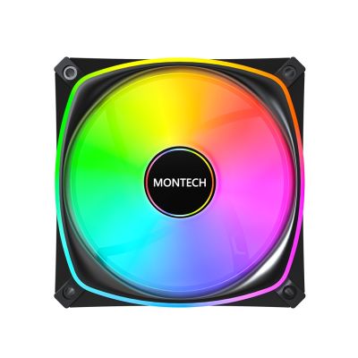 4. Montech RX120 PRO Computergehäuselüfter 12 cm Weiß 3 Stück.