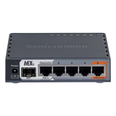 2. Mikrotik hEX S Router (RB760iGS) Anzahl Ethernet-Ports: 6; Architektur: MMIPS; CPU-Kerne: 2