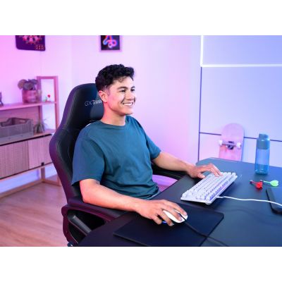 5. TRUST GXT833W THADO TKL US Weiße Gaming-Tastatur