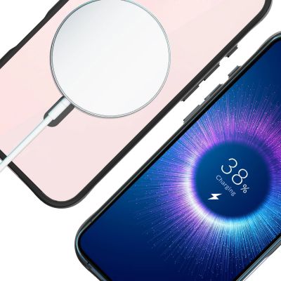 2. 3mk Satin Armor MagCase Hülle mit MagSafe für iPhone 16 – transparent mit schwarzem Rahmen