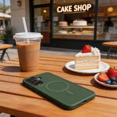 4. Tech-Protect Magmat MagSafe Hülle für Samsung Galaxy A36 / A56 / A37 5G – Mattgrün