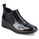 8. Rieker W R474 Schlangenleder Stiefeletten schwarz