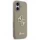 4. Guess Silikonhülle mit großem 4G-Schriftzug für iPhone 17 – Braun