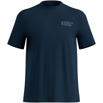 5. Herren-Kurzarm-T-Shirt ODLO T-shirt crew neck s/s COTTON BLEND UNLIMITED, marineblau