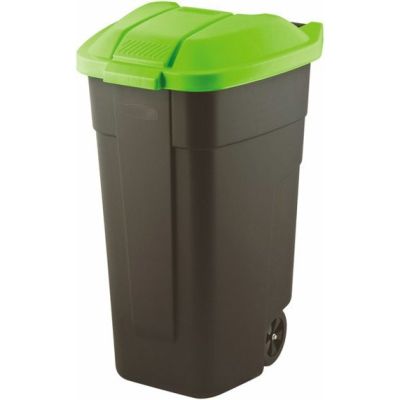 Curver 214125 Abfalleimer 110 l Rechteckig Kunststoff Schwarz, Grün