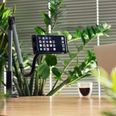 13. Wozinsky Langer flexibler Telefon- und Tablet-Halter Schwarz (WTHBK5)