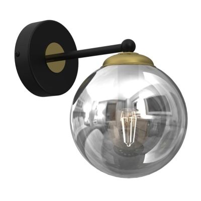 Wandleuchte Bursa E14 Schwarz/Gold