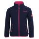 Trollkids Girls Oppdal Jacket XT Fleecejacke mit Reißverschluss für Mädchen, Marineblau/Pink (415-114)