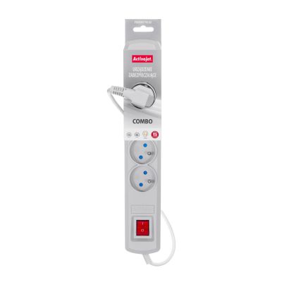 3. Activejet 5-poliger/5-poliger Überspannungsschutz (10 A; 2300 W) 5 m; grau