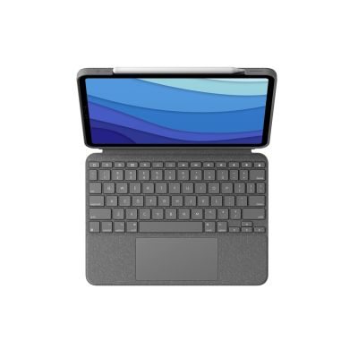 3. Logitech Combo Touch QWERTZ Deutscher Smart Connector Grau