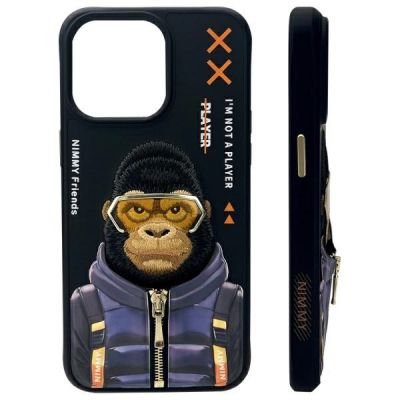 2. Nimmy Cool&Cute 2.0 Monkey Case für iPhone 15 Pro - Schwarz
